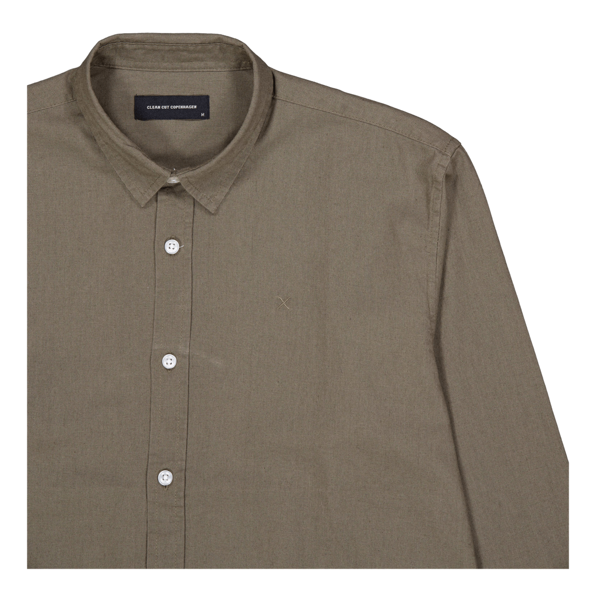 Cotton / Linen Shirt L/s Dusty Green