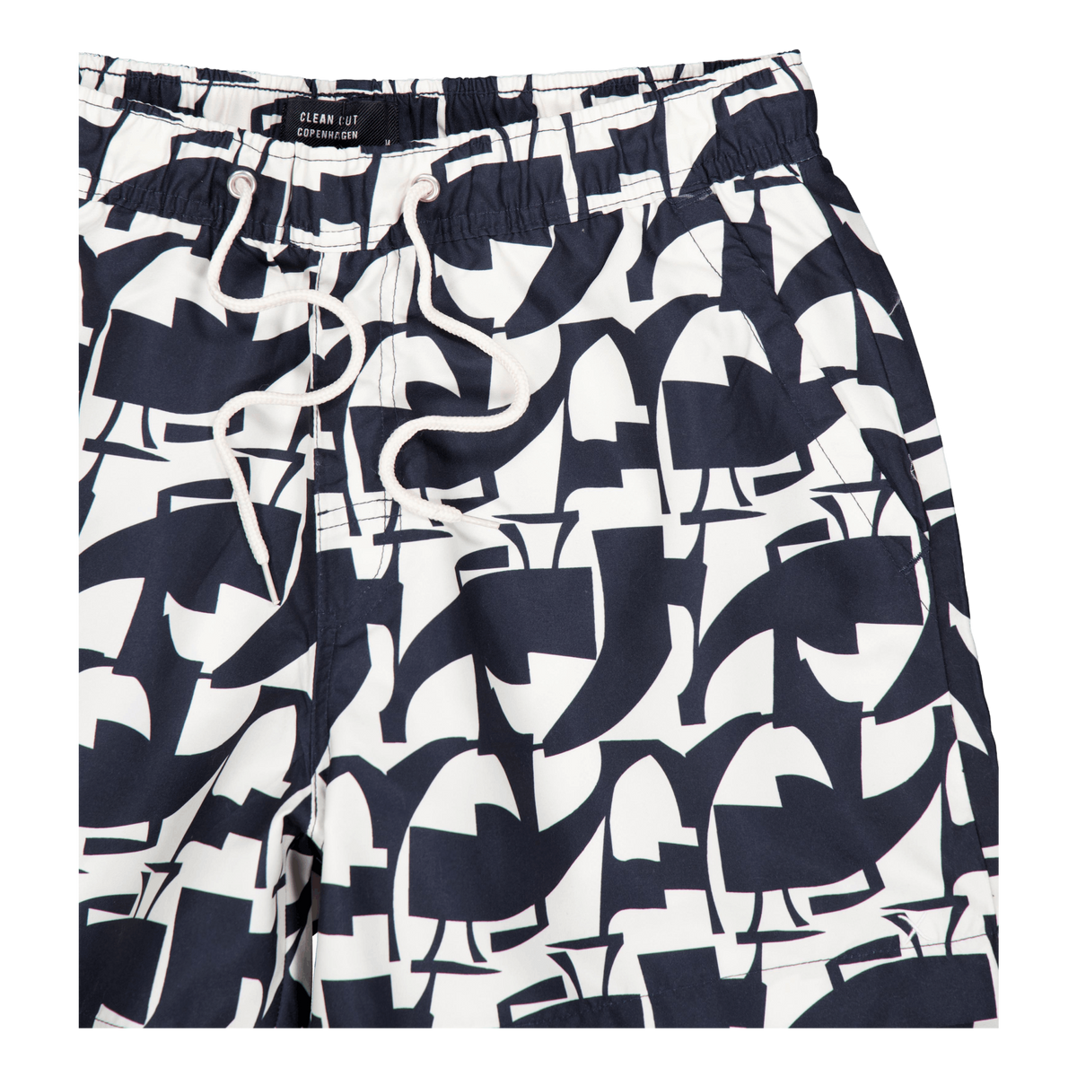 Swim Shorts Navy / Ecru Graphic