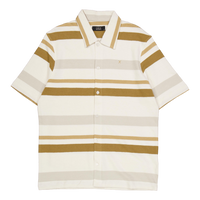 Calton Striped Structured Shirt Ecru/khaki Stripe