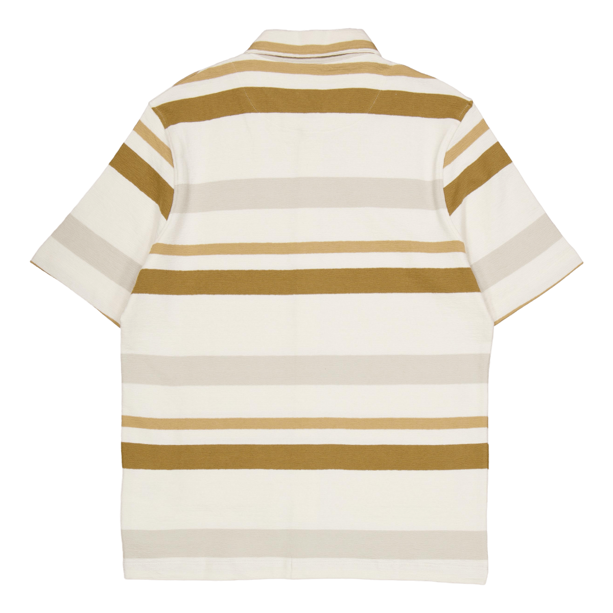 Calton Striped Structured Shirt Ecru/khaki Stripe