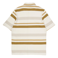 Calton Striped Structured Shirt Ecru/khaki Stripe