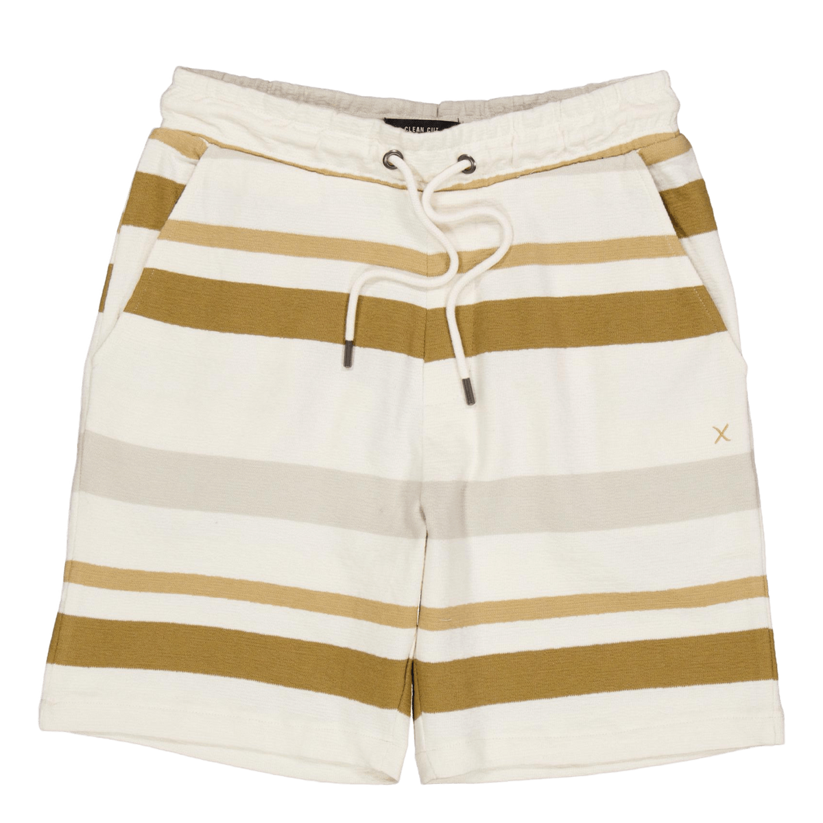 Calton Striped Structured Shor Ecru/khaki Stripe