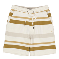 Calton Striped Structured Shor Ecru/khaki Stripe