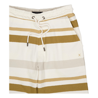 Calton Striped Structured Shor Ecru/khaki Stripe