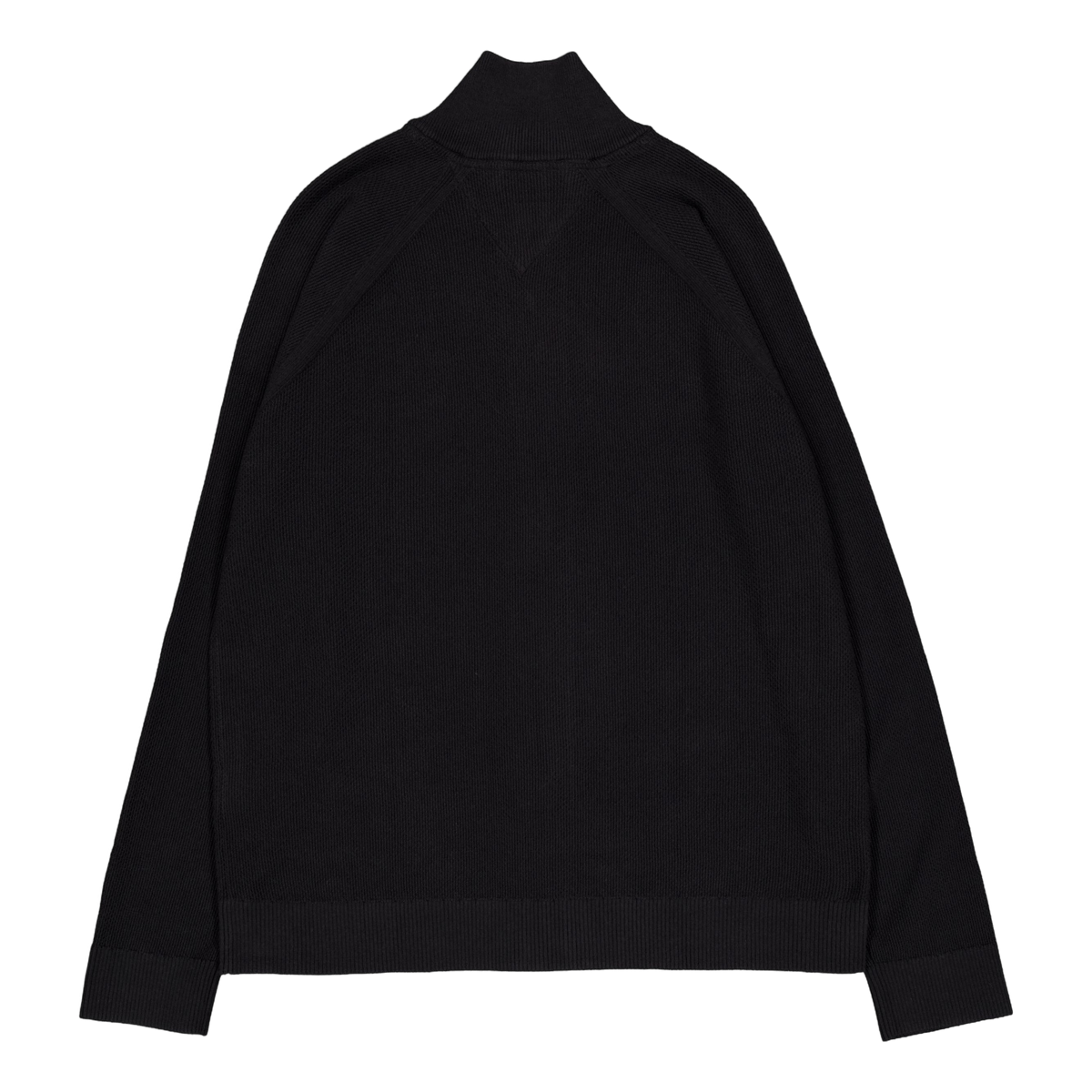Tjm Reg Ziptru Hi Neck Sweater Bds-black