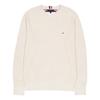 Refined Structure Crew Nk Hcx-heathered Oatmilk