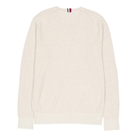 Refined Structure Crew Nk Hcx-heathered Oatmilk