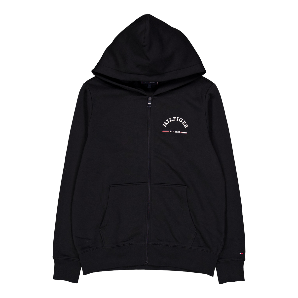 Roundall Hooded Zip Through Bds-black