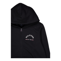 Roundall Hooded Zip Through Bds-black
