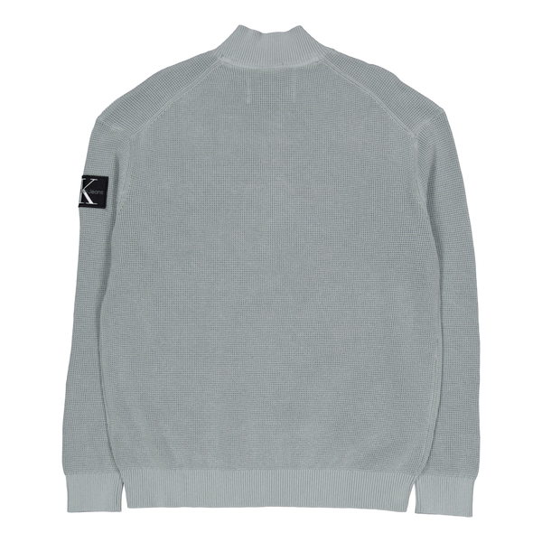 Core Badge Sweater Zip Through Pff-slate Gray