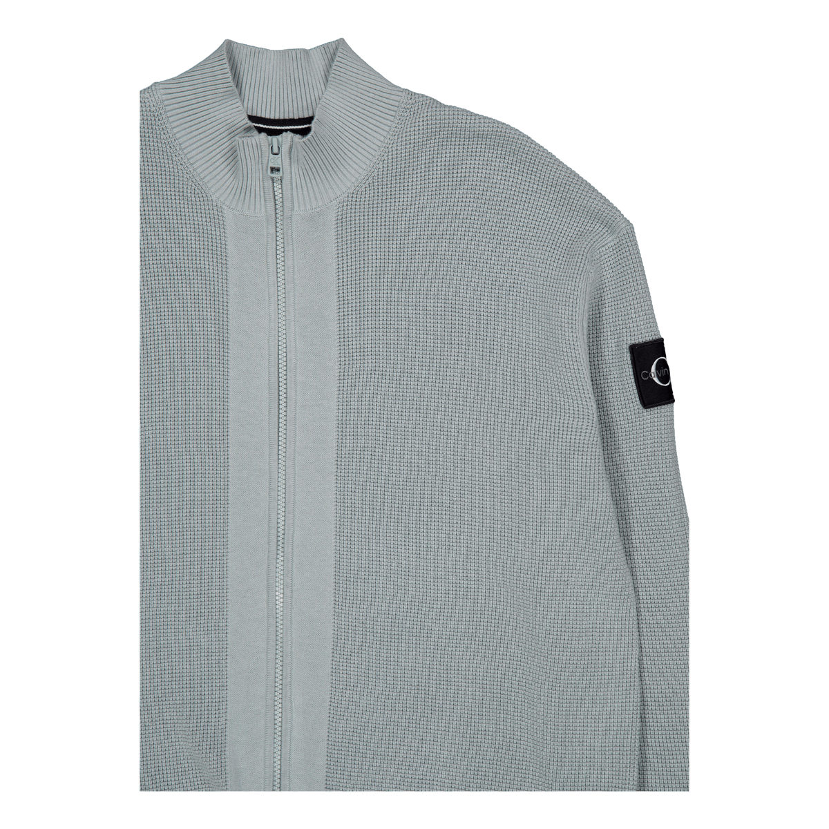 Core Badge Sweater Zip Through Pff-slate Gray