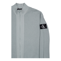 Core Badge Sweater Zip Through Pff-slate Gray