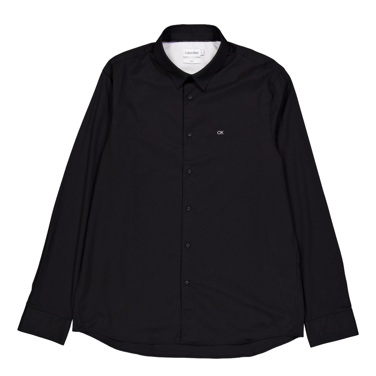 Stretch Poplin Slim Shirt Beh-ck Black