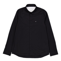 Stretch Poplin Slim Shirt Beh-ck Black