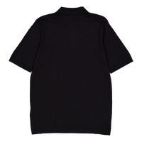 Cotton Silk Polo Shirt Beh-ck Black