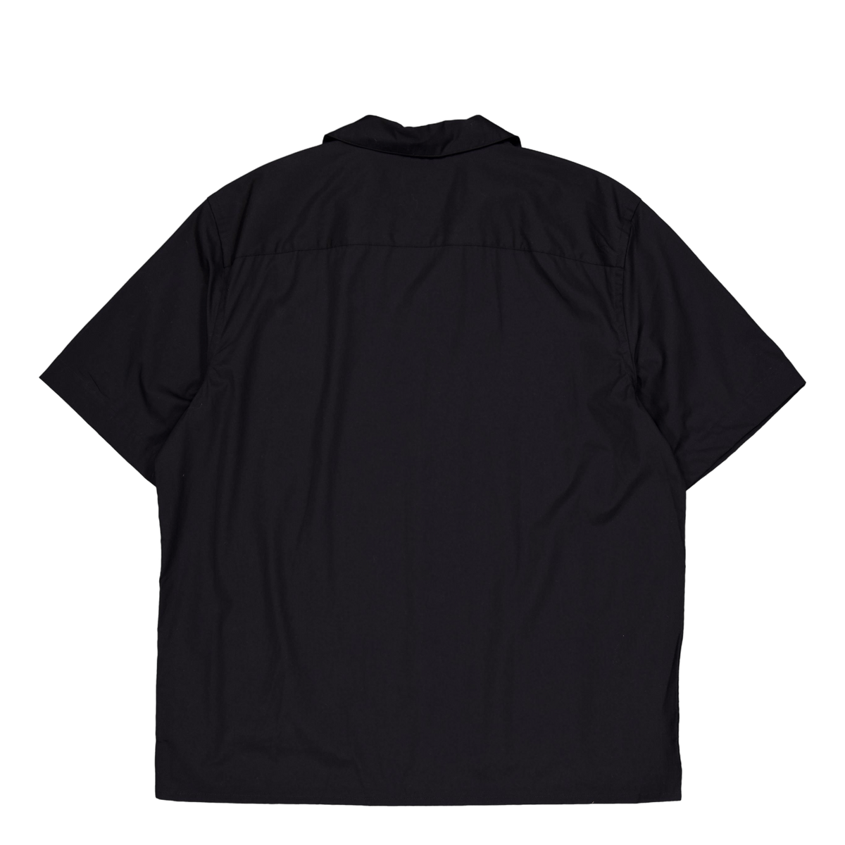 Poplin Cuban Collar S/s Shirt Beh-ck Black