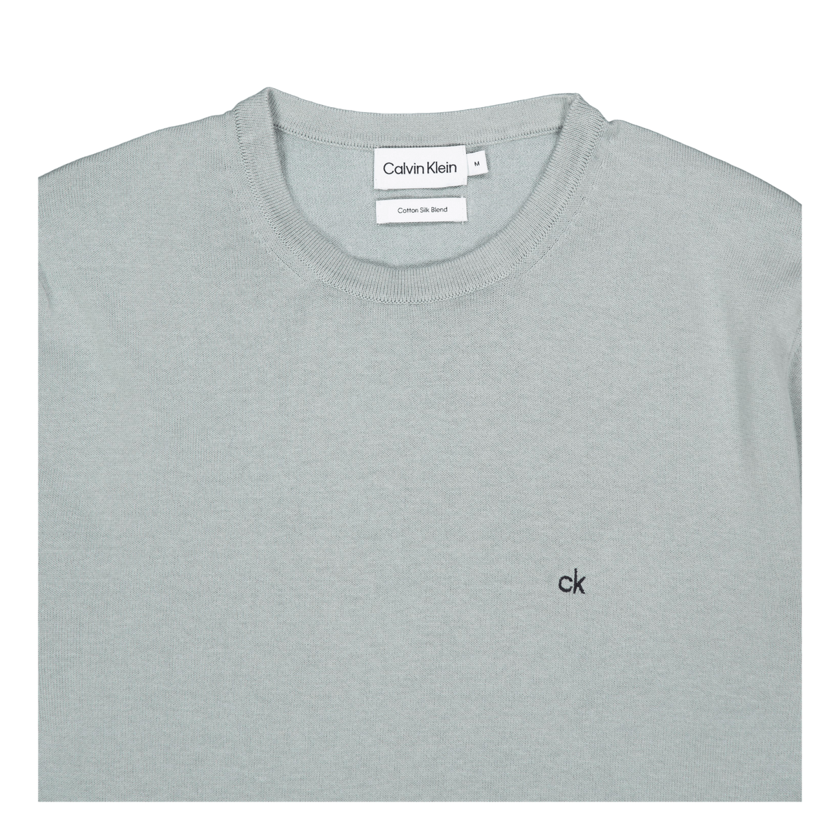 Cotton Silk Blend Cn Sweater Pff-slate Gray