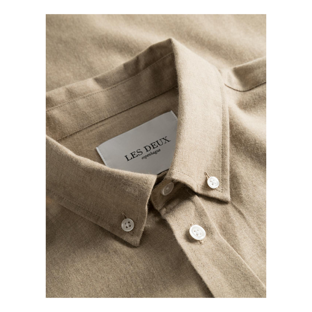 Desert Reg Shirt Dark Sand Melange