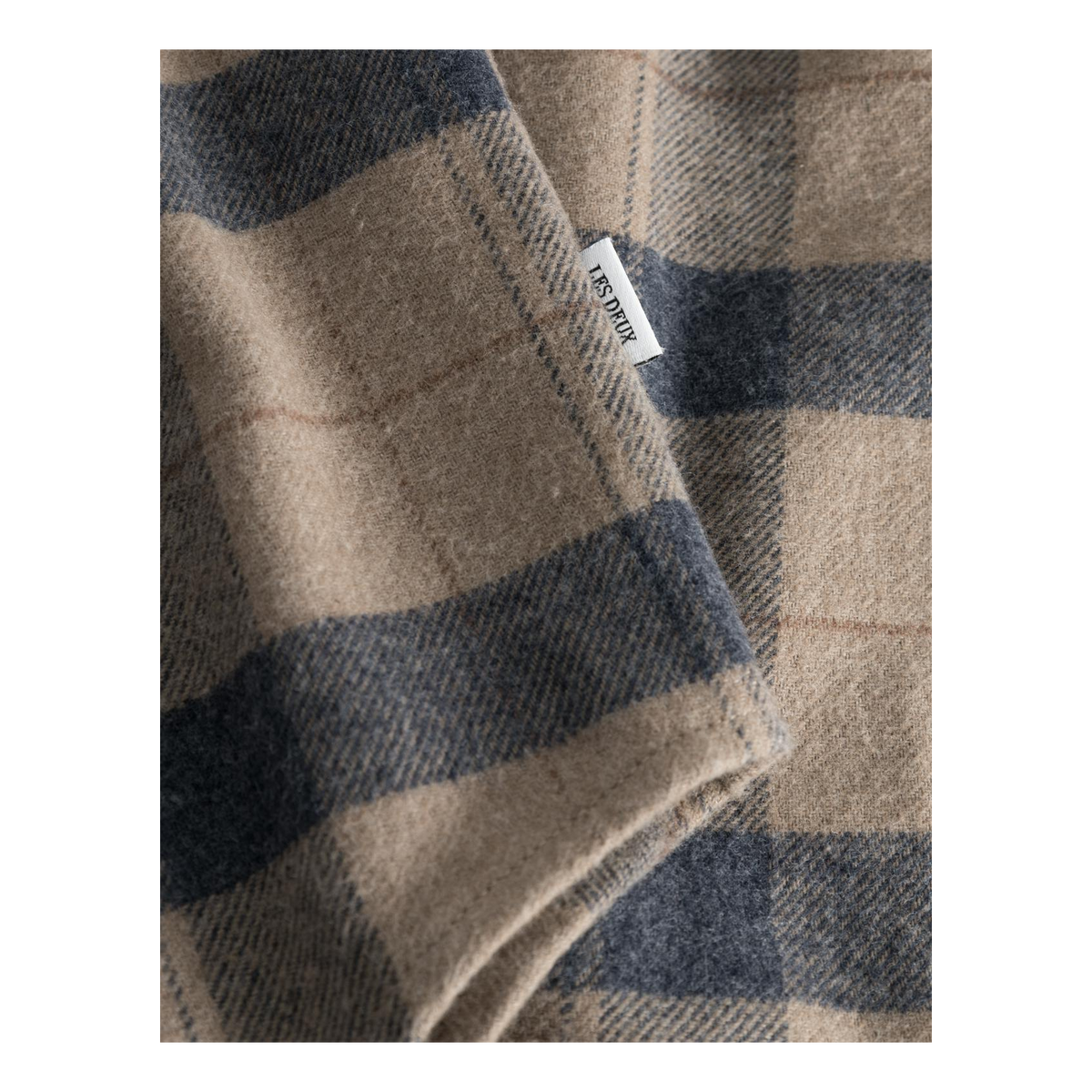 Lennon Flannel Check Shirt Desert Taupe/dark Navy