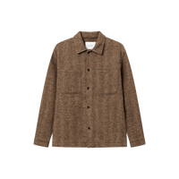 Milian Herringbone Overshirt Coffee Brown/dark Sand