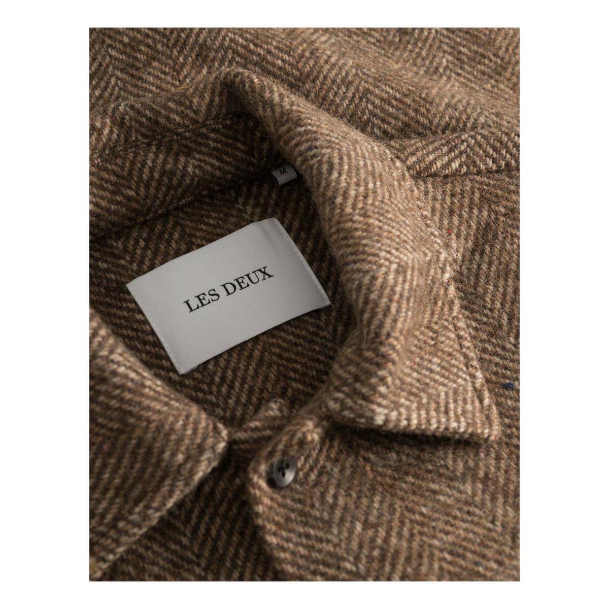 Milian Herringbone Overshirt Coffee Brown/dark Sand