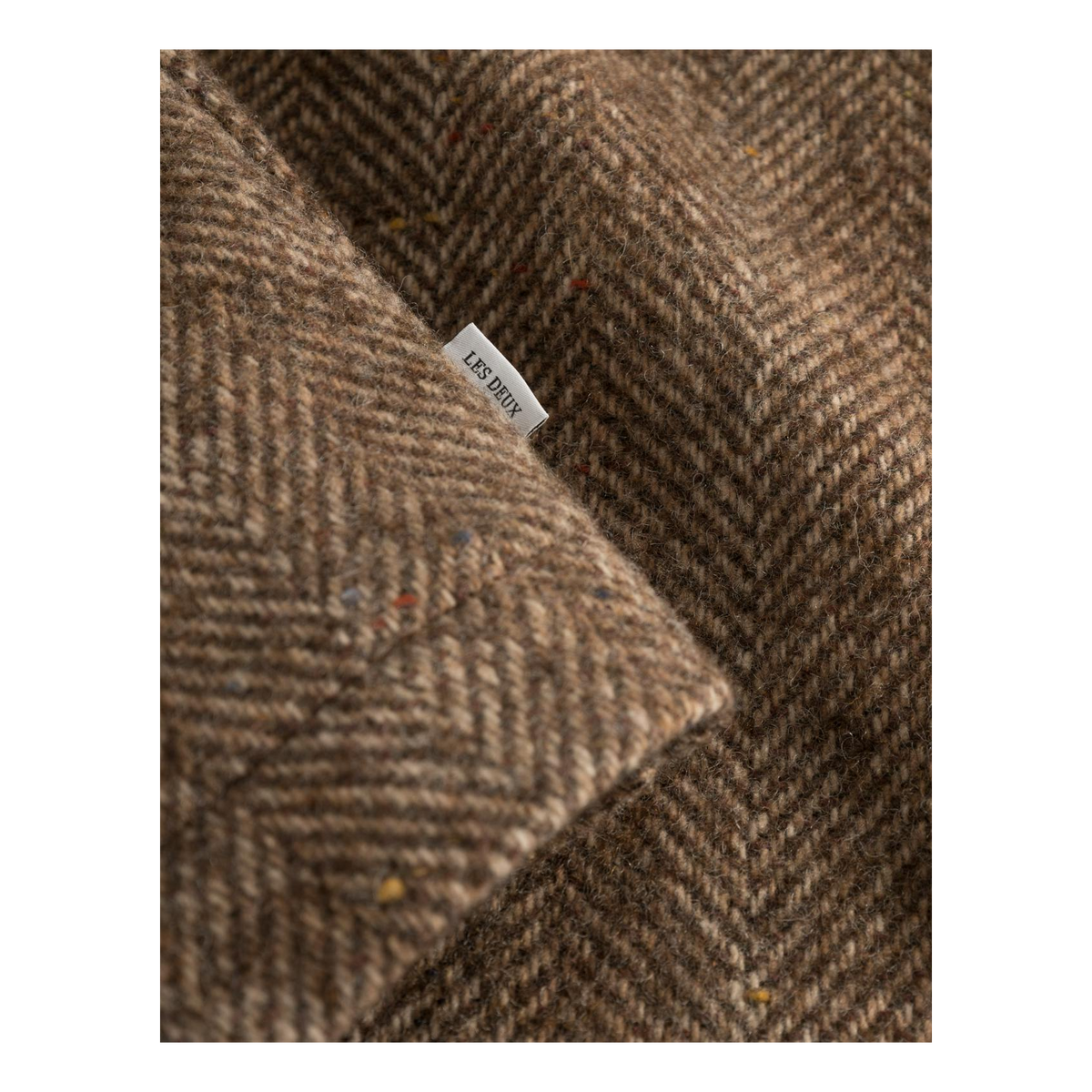 Milian Herringbone Overshirt Coffee Brown/dark Sand