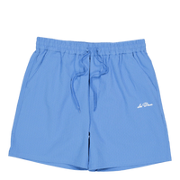 Stan Seersucker Swim Shorts 2. Washed Denim Blue