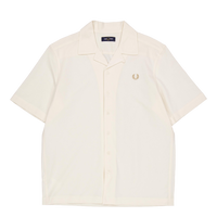 Woven Mesh Revere Collar Shirt 560 Ecru