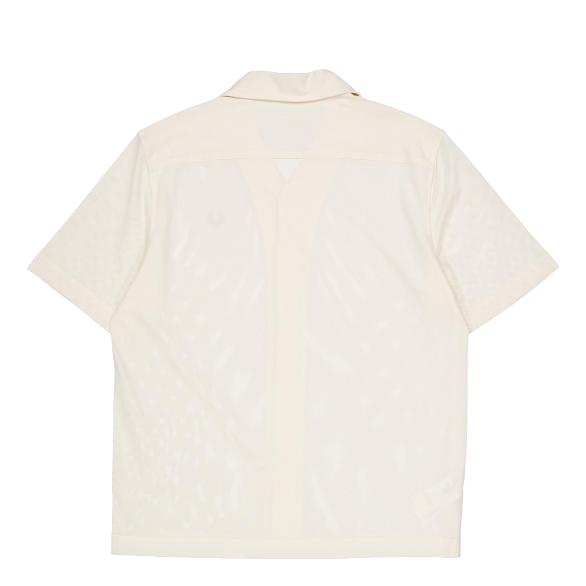 Woven Mesh Revere Collar Shirt 560 Ecru