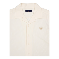 Woven Mesh Revere Collar Shirt 560 Ecru