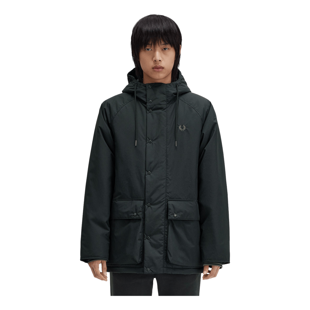 Padded Zip Through Jkt Q20 Night Green