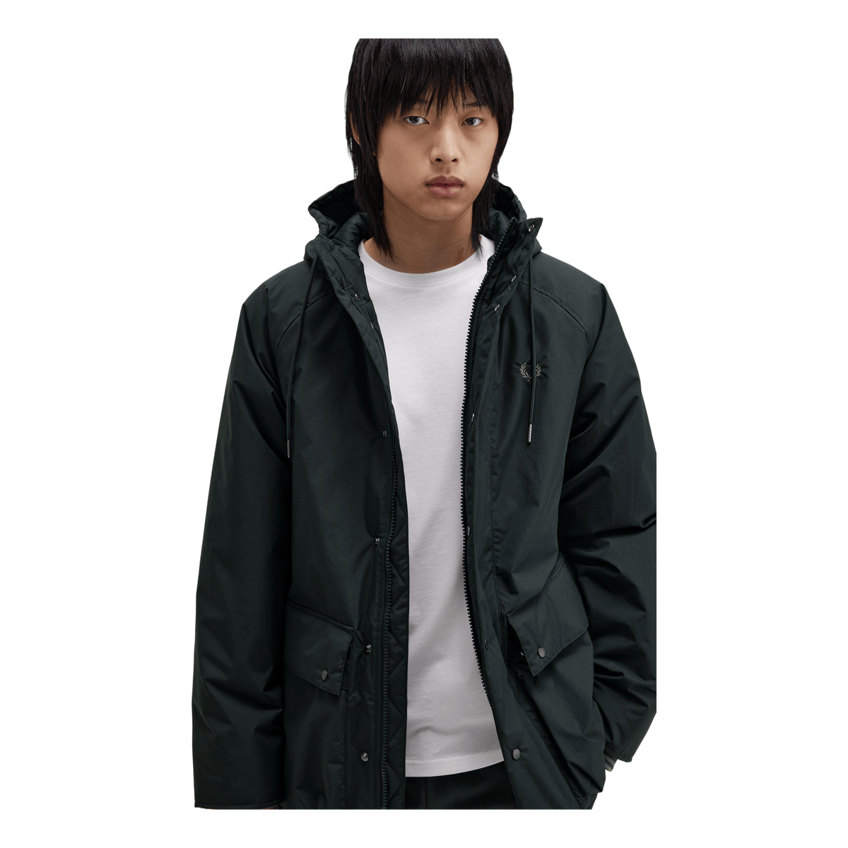 Padded Zip Through Jkt Q20 Night Green