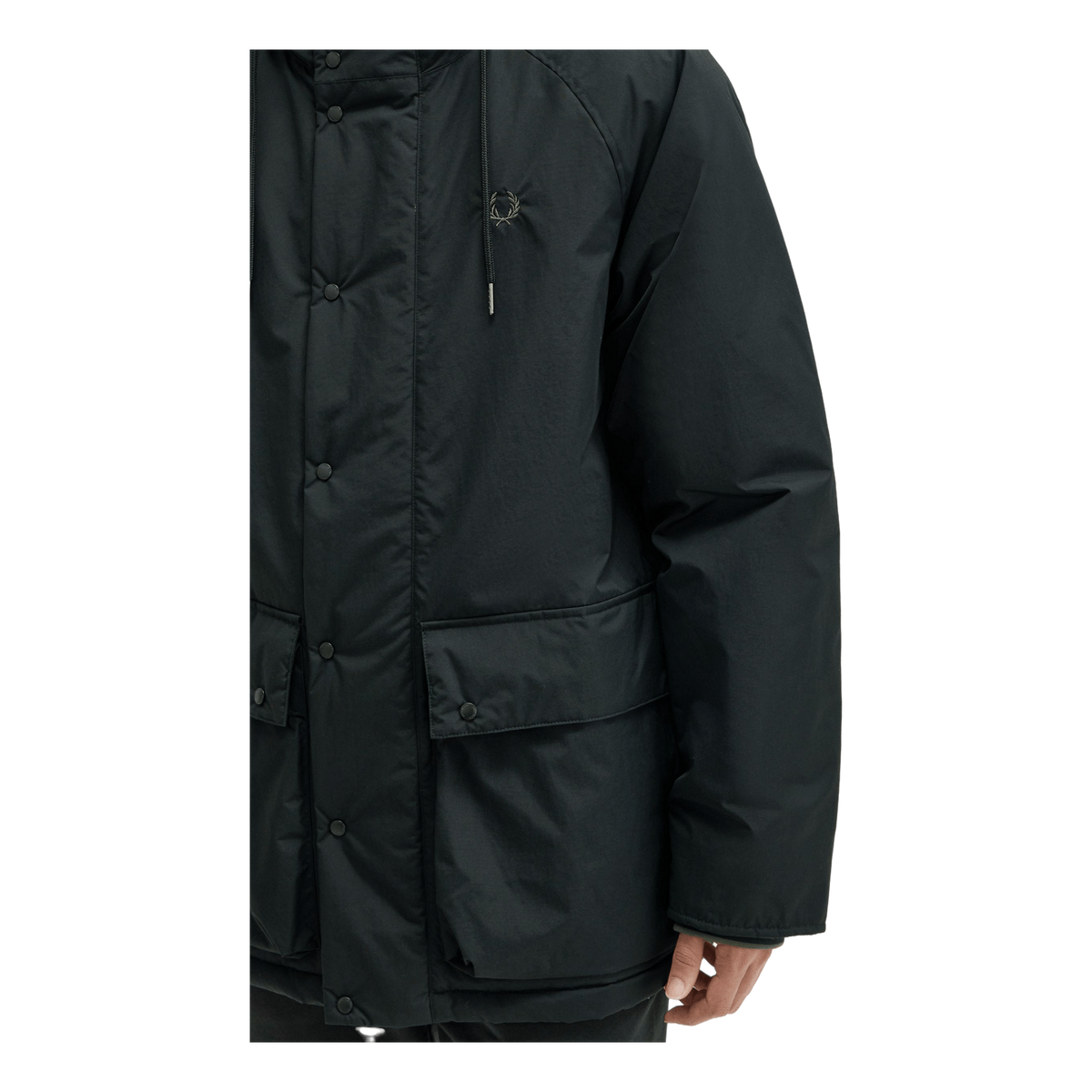 Padded Zip Through Jkt Q20 Night Green