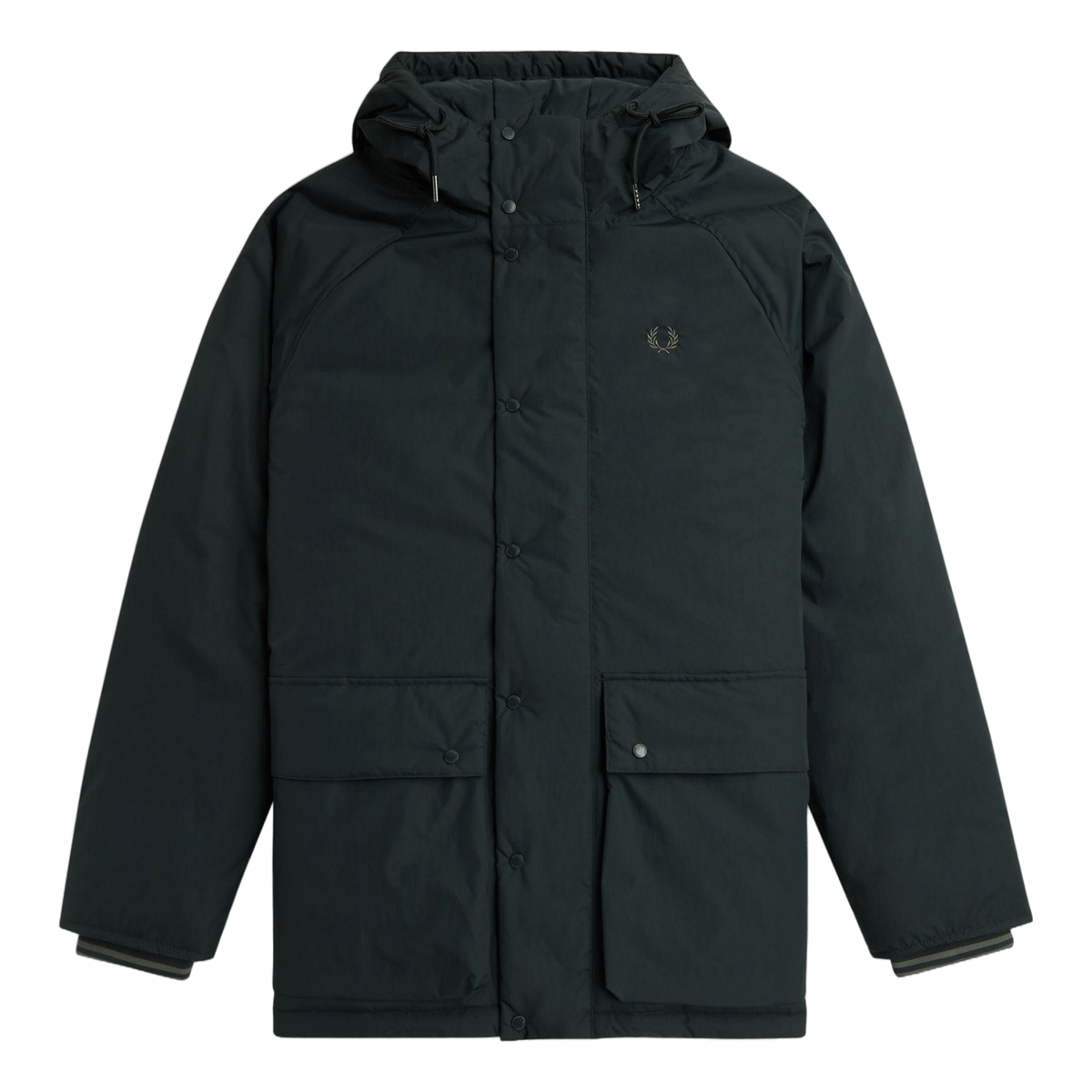 Padded Zip Through Jkt Q20 Night Green