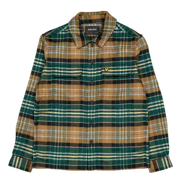 Check Flannel Overshirt X351 Argyle Teal/ Heritage Tau