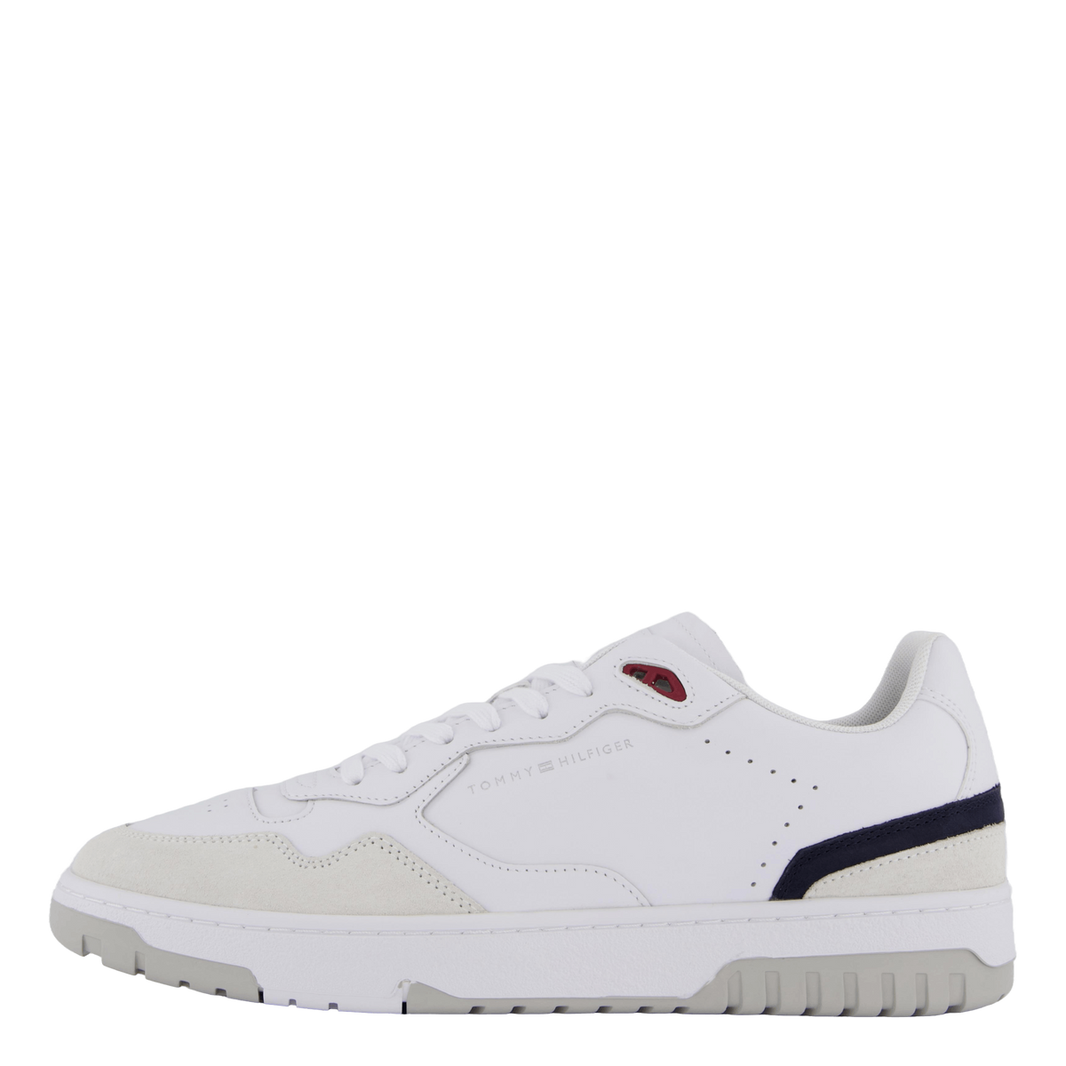 Leather Mixed Texture Basketball Trainers