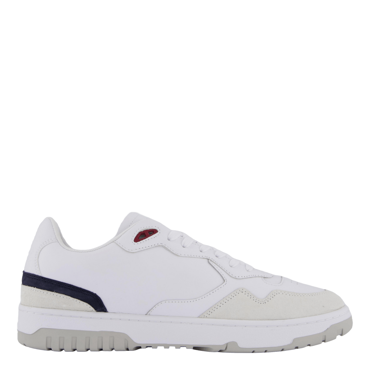 Leather Mixed Texture Basketball Trainers