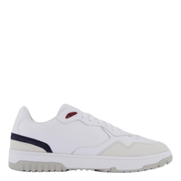 Leather Mixed Texture Basketball Trainers