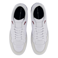 Leather Mixed Texture Basketball Trainers