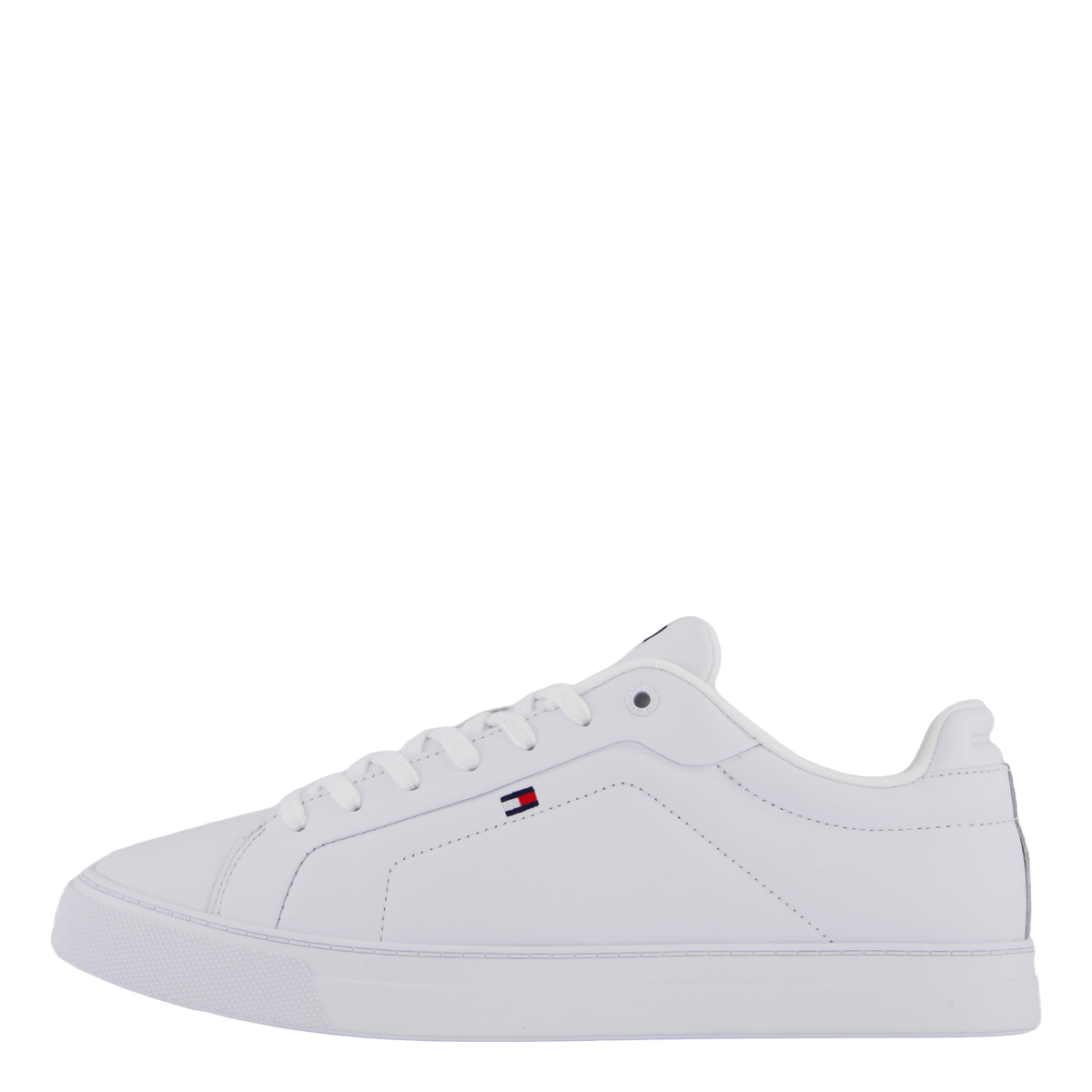 Icon Flag Embroidery Leather Court Trainers