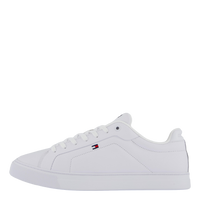 Icon Flag Embroidery Leather Court Trainers