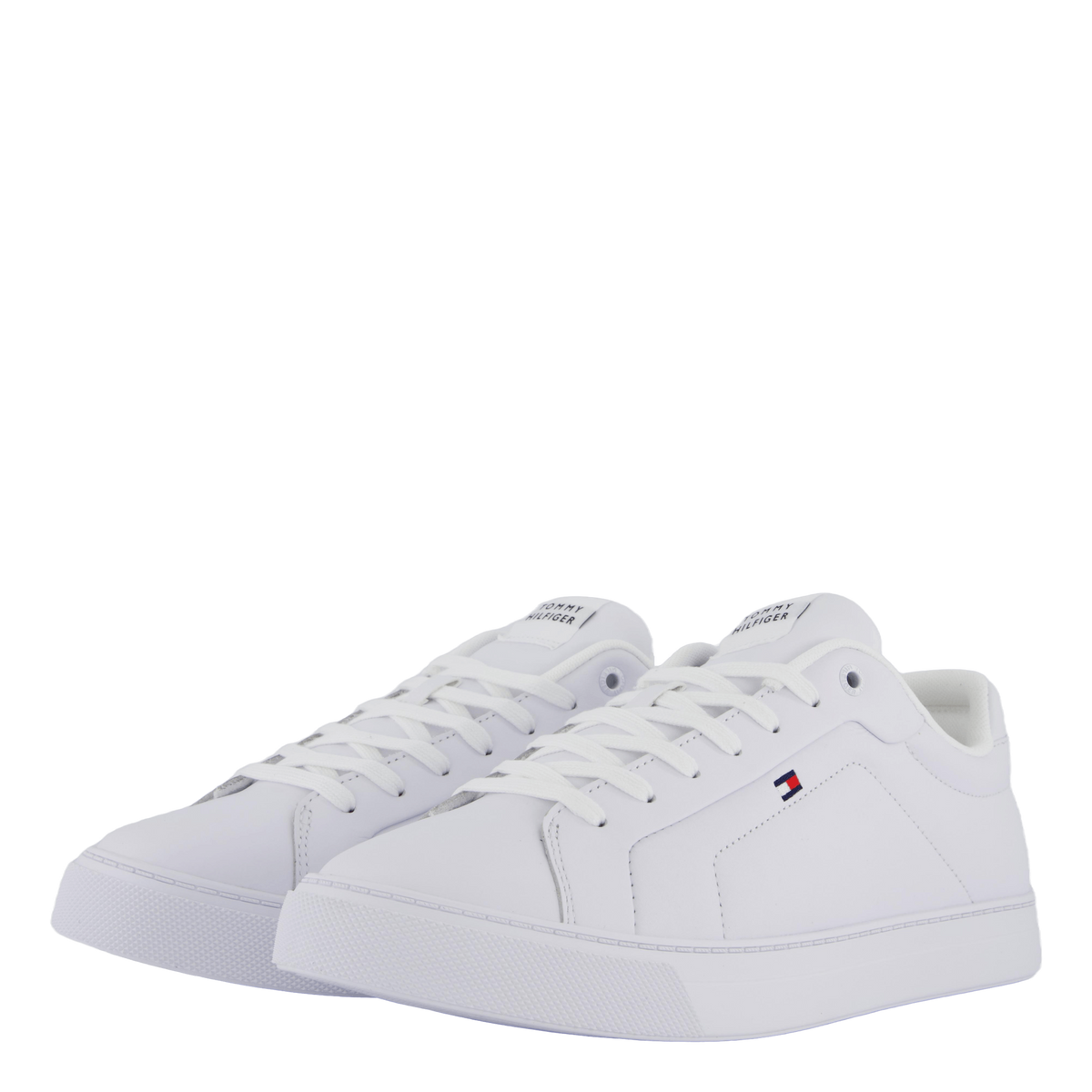 Icon Flag Embroidery Leather Court Trainers