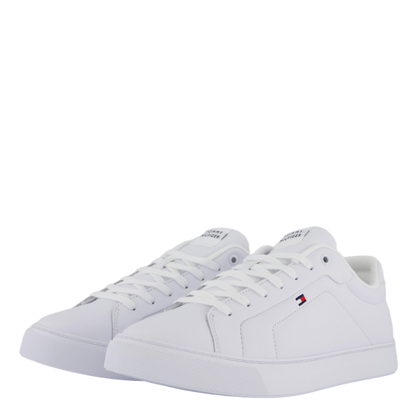 Icon Flag Embroidery Leather Court Trainers