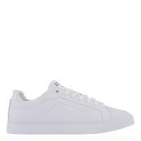 Icon Flag Embroidery Leather Court Trainers