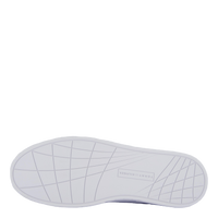 Icon Flag Embroidery Leather Court Trainers
