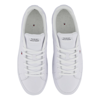 Icon Flag Embroidery Leather Court Trainers