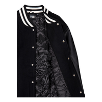Ne Varsity Jacket Newera Blkwhi