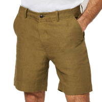 Grange Linen Shorts Moss