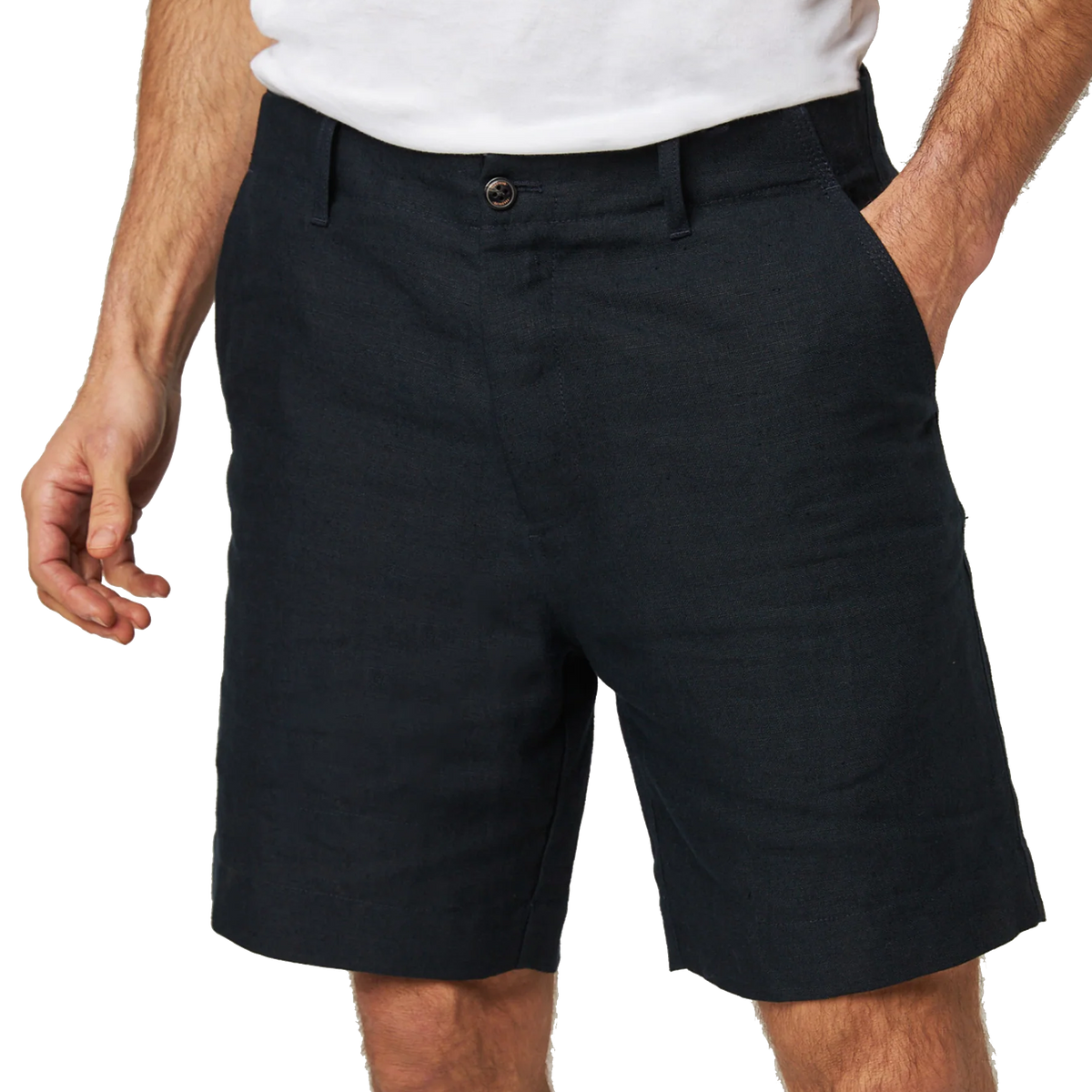 Grange Linen Shorts Navy
