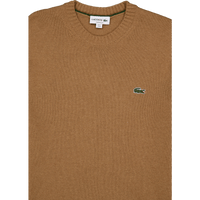 Carded Wool Crew Neck Sweater White Tuy